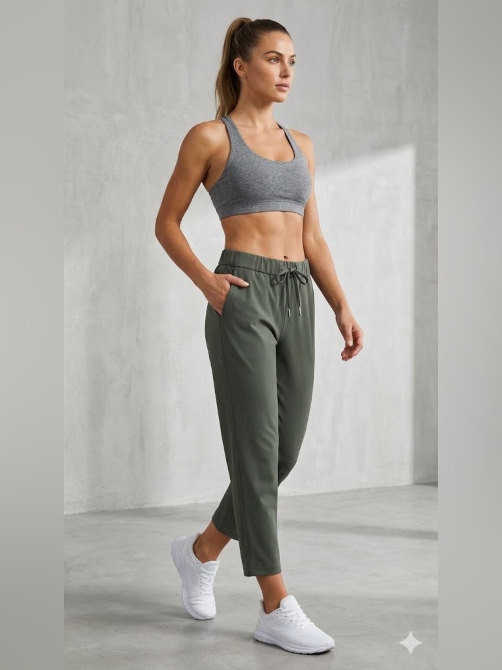 Lululemon Women's Olive Green Drawstring Pants, Size 6